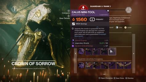 how to get calus mini tool.
